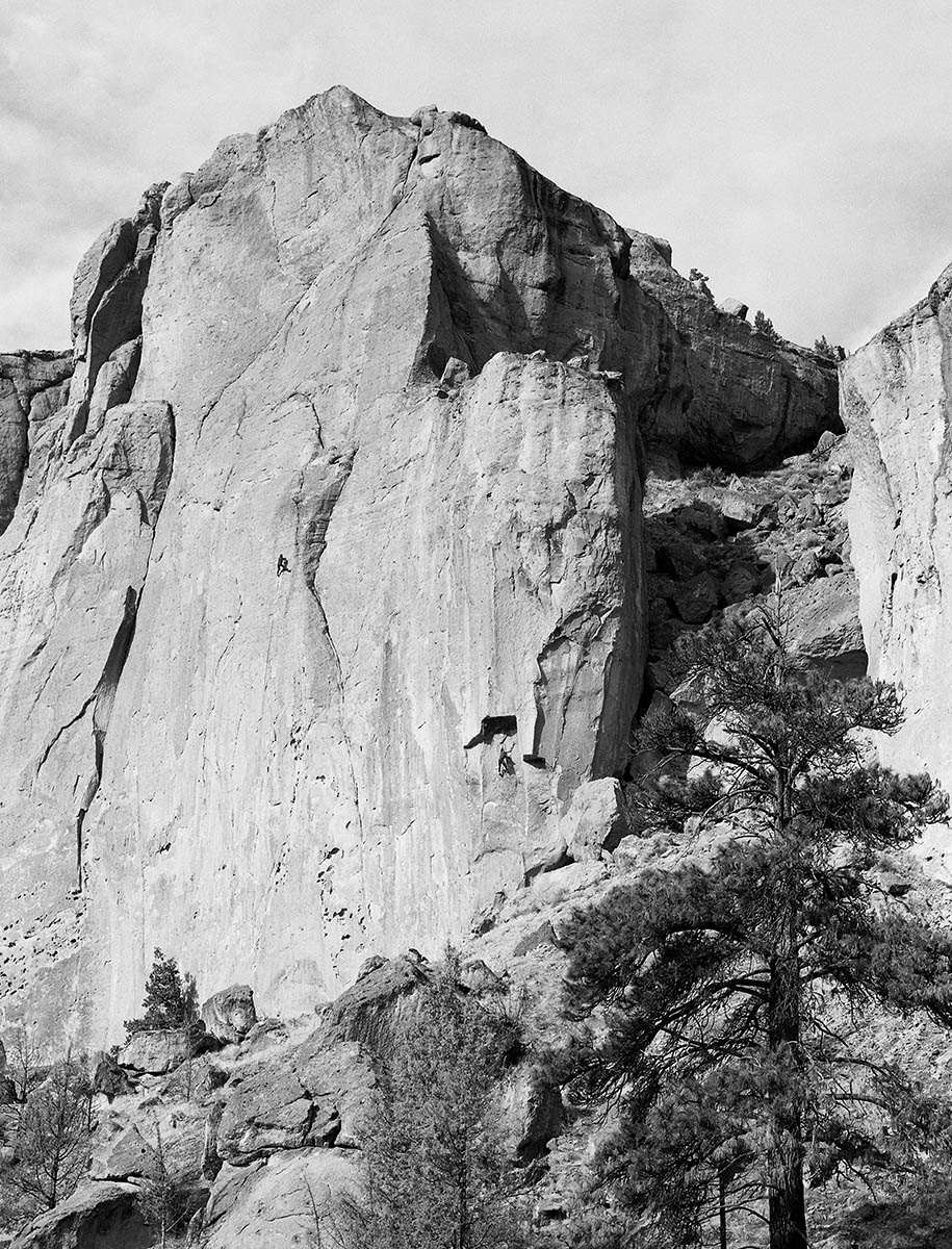 two climbers smith rock medium format